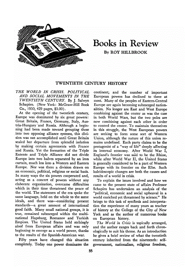 First page of Twentieth Century History