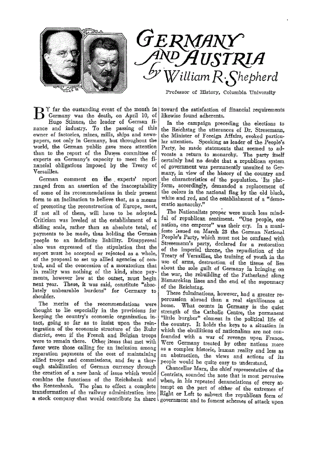 First page of Germany and Austria