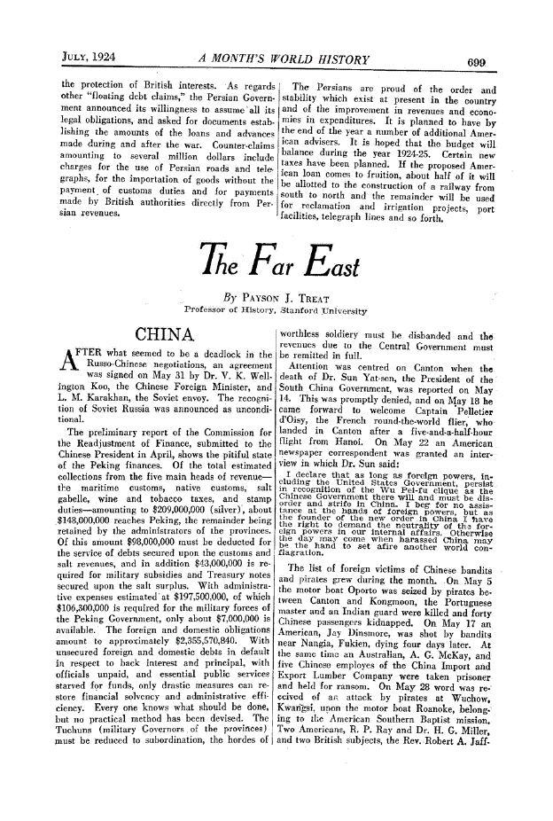 First page of The Far East