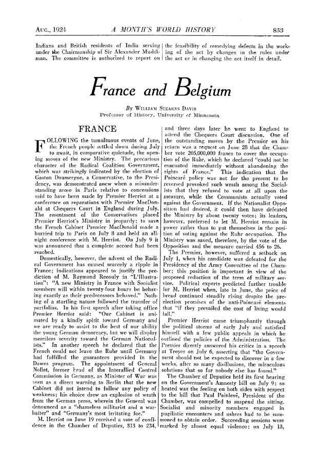 First page of France and Belgiturn