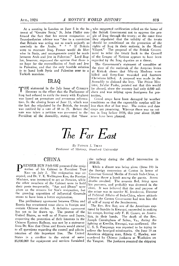 First page of The Far East