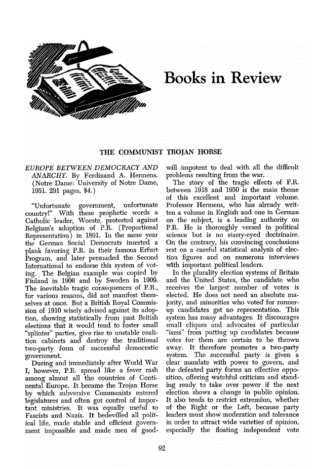 First page of Books in Review