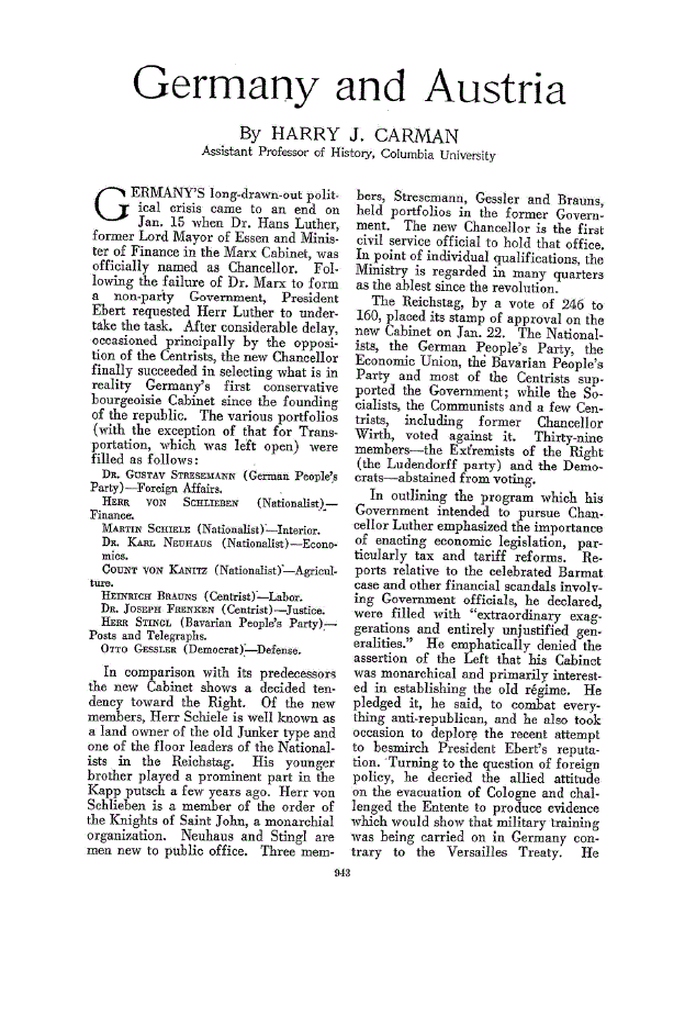 First page of Germany and Austria