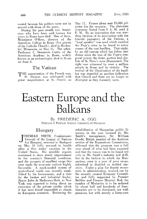First page of Eastern Europe and the Balkans