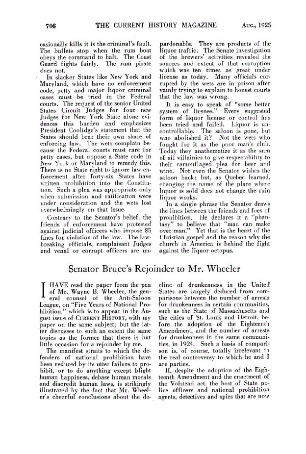 First page of Senator Bruce’s Rejoinder to Mr. Wheeler