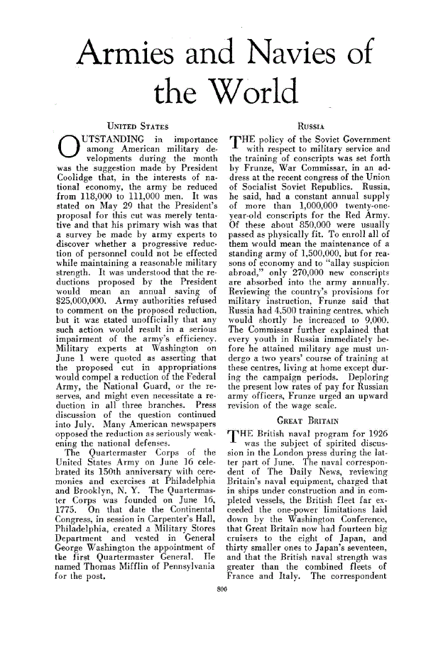 First page of Armies and Navies of the World