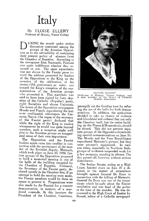 First page of Italy