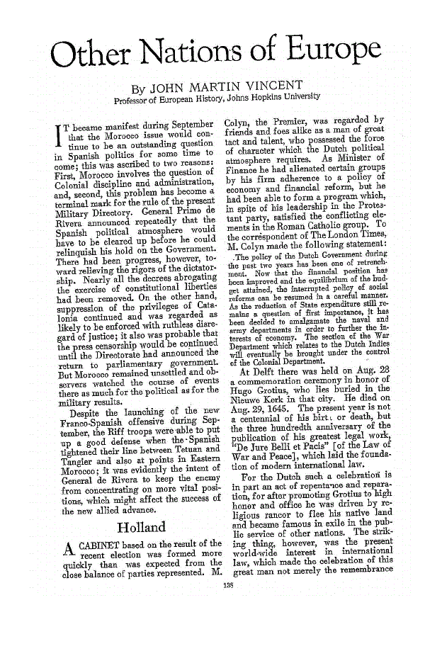 First page of Other Nations of Europe