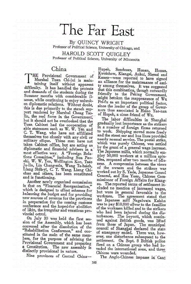 First page of The Far East
