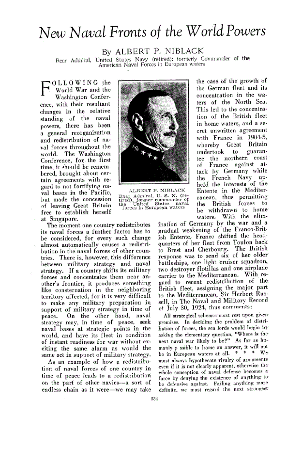 First page of New Naval Fronts of the World Powers