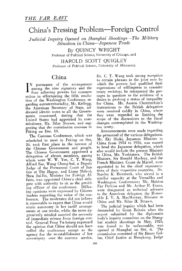 First page of China’s Pressing Problem—Foreign Control