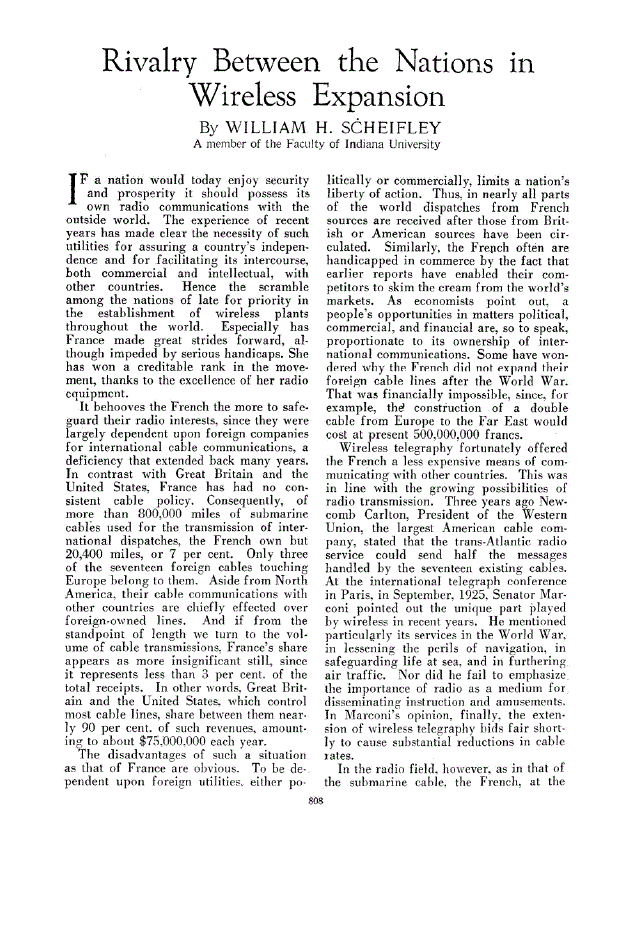 First page of Rivalry Between the Nations in Wireless Expansion