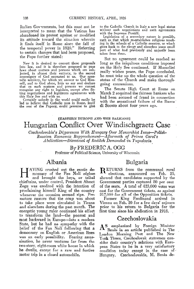 First page of Hungarian Conflict Over Windischgraetz Case