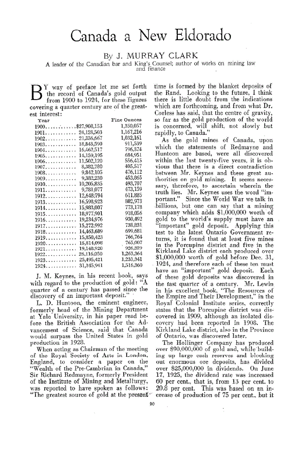 First page of Canada a New Eldorado