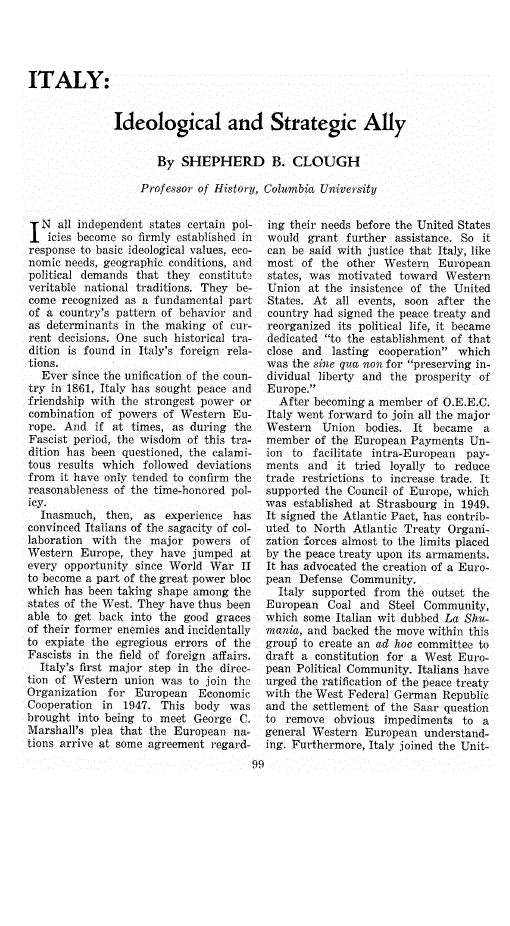 First page of Italy<subtitle>Ideological and Strategic Ally</subtitle>