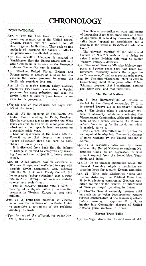 First page of Chronology