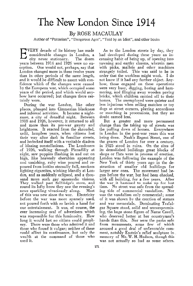 First page of The New London Since 1914
