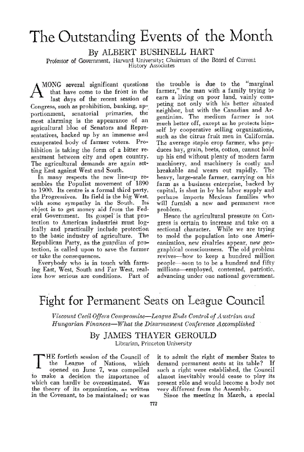 First page of Fight for Permanent Seats on League Council
