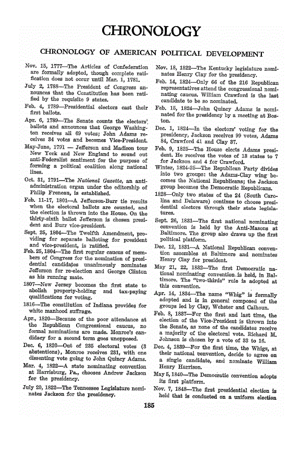 First page of Chronology