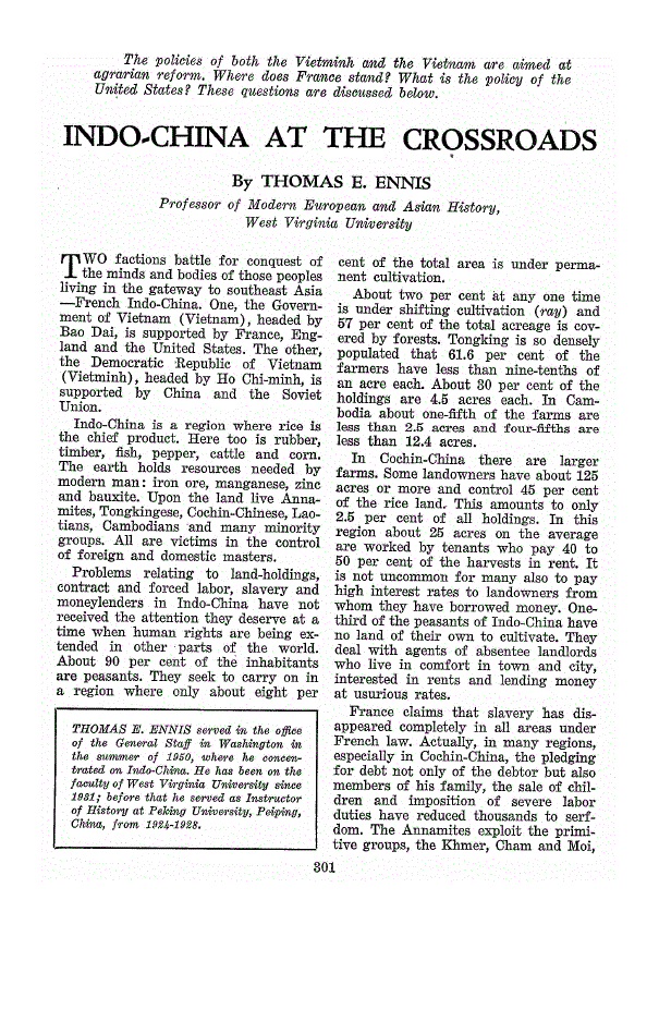 First page of Indo-China at the Crossroads