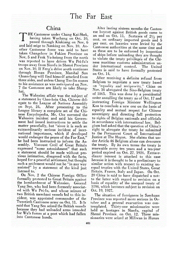 First page of The Far East