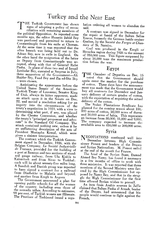 First page of Turkey and the Near East
