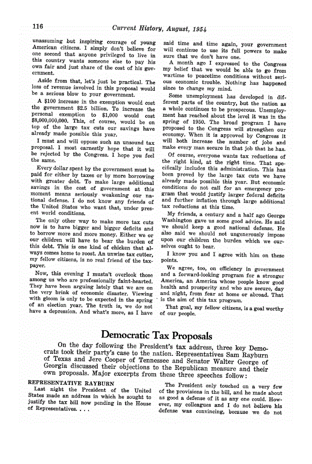 First page of Democratic Tax Proposals
