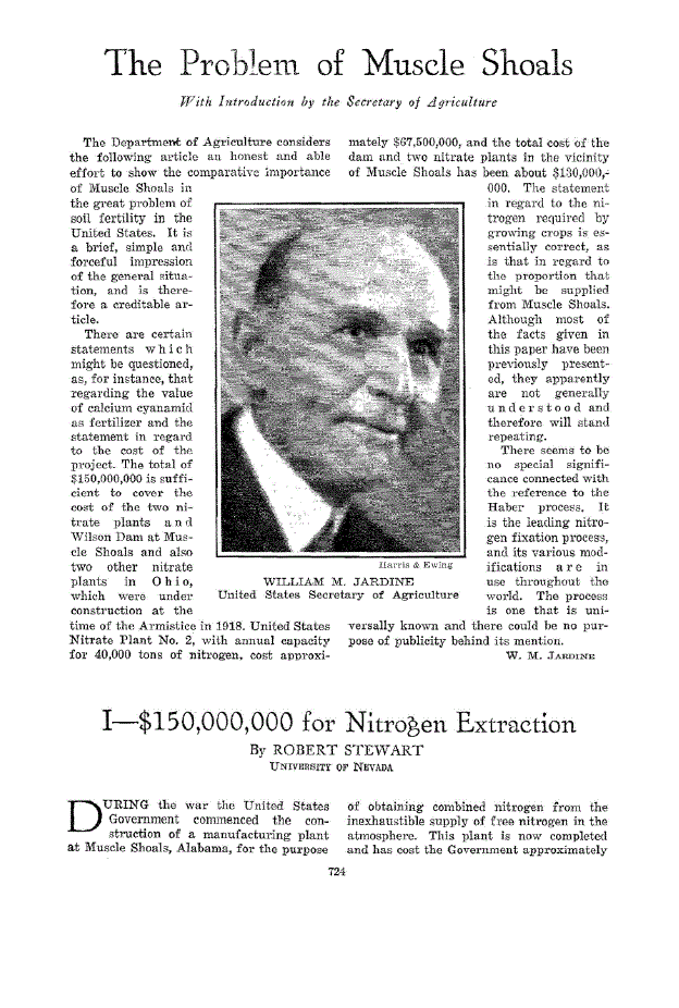 First page of I—$150,000,000 for Nitrogen Extraction