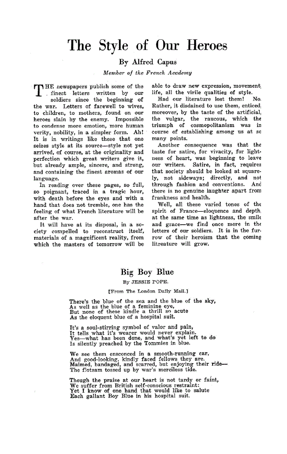 First page of The Style of Our Heroes