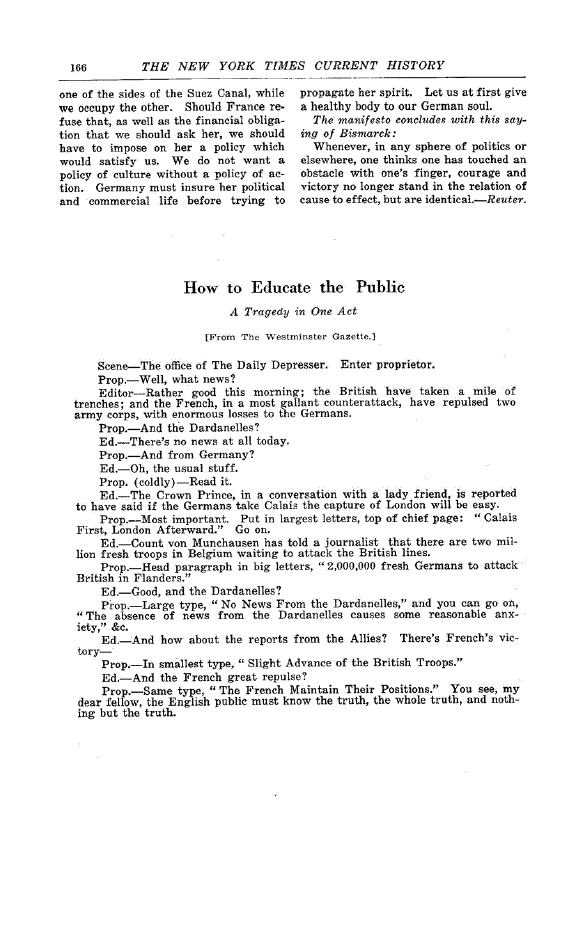 First page of How to Educate the Public