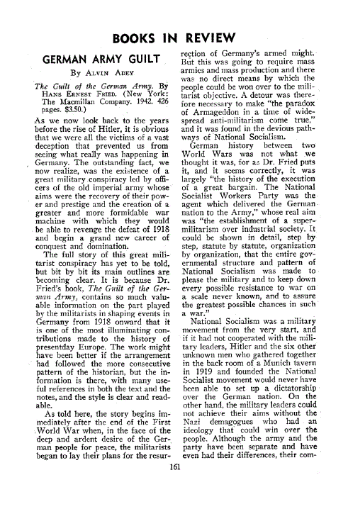 First page of German Army Guilt
