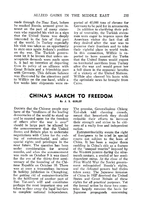 First page of China’s March to Freedom