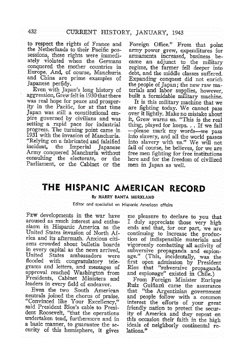First page of The Hispanic American Record