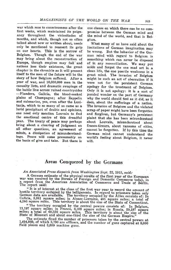 First page of Areas Conquered by the Germans