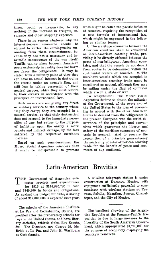 First page of Latin-American Brevities