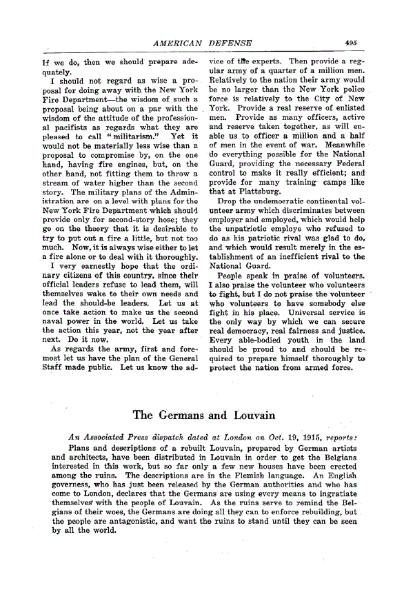 First page of The Germans and Louvain