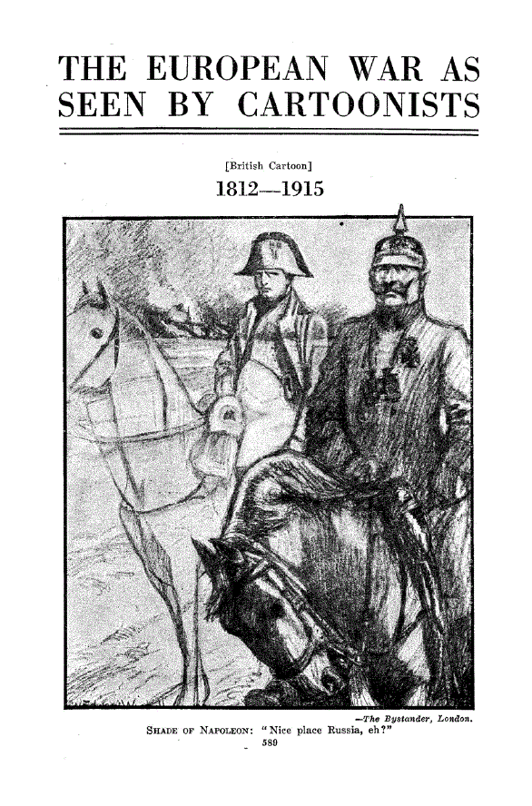 First page of The European War as seen by Cartoonists
