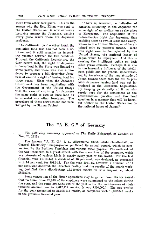 First page of The “A E.G.” of Germany