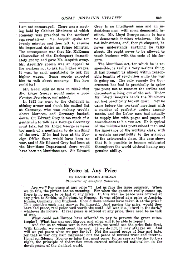 First page of Peace at Any Price