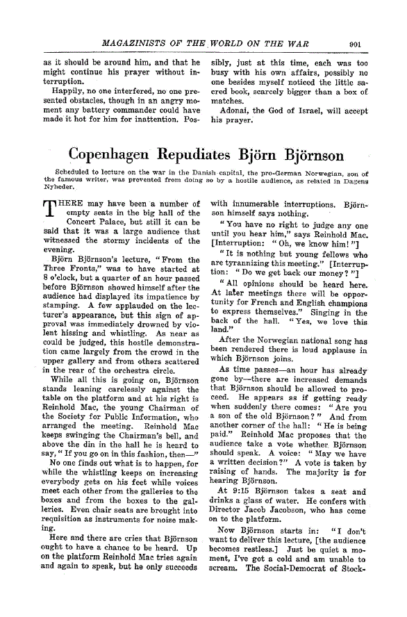 First page of Copenhagen Repudiates Björn Björnson