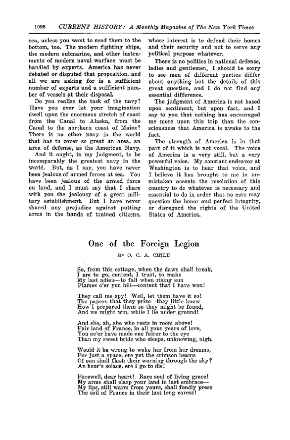 First page of One of the Foreign Legion