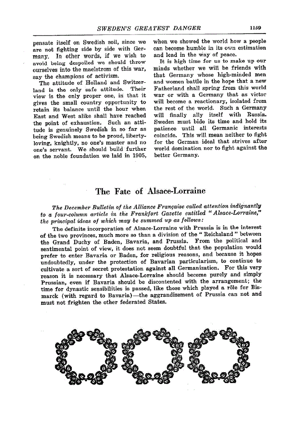 First page of The Fate of Alsace-Lorraine