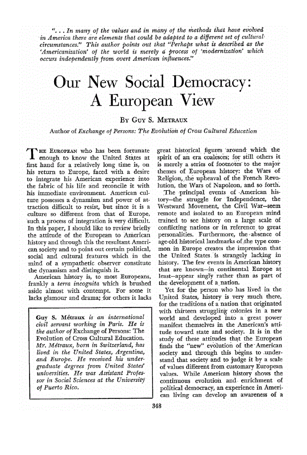 First page of Our New Social Democracy<subtitle>A European View</subtitle>