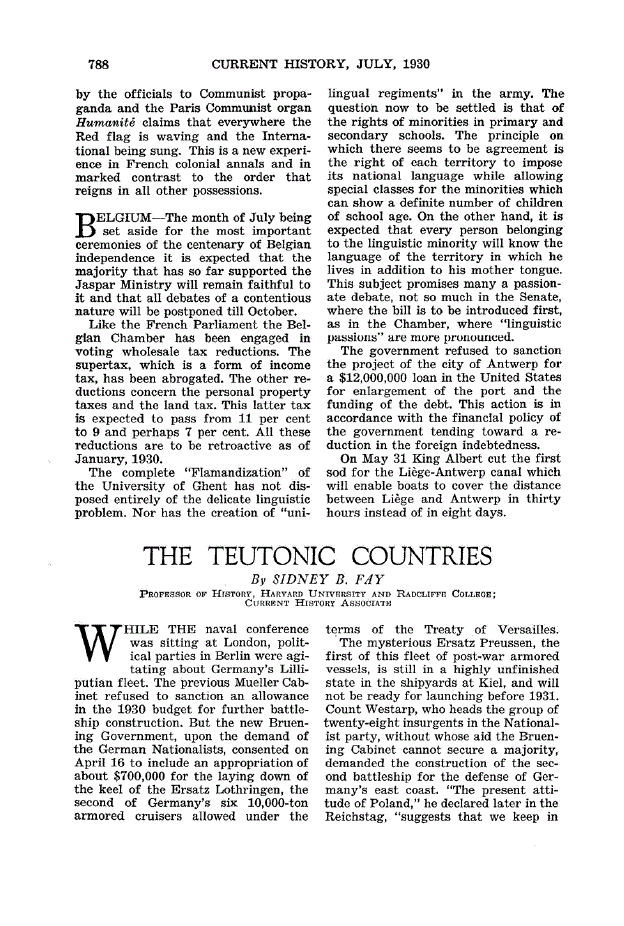 First page of The Teutonic Countries