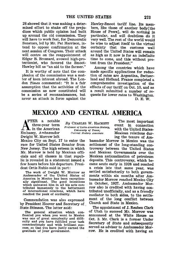 First page of Mexico and Central America