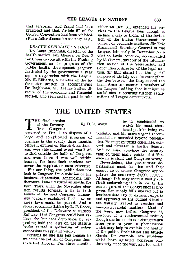 First page of The United States