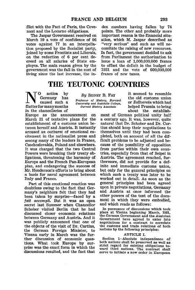 First page of The Teutonic Countries