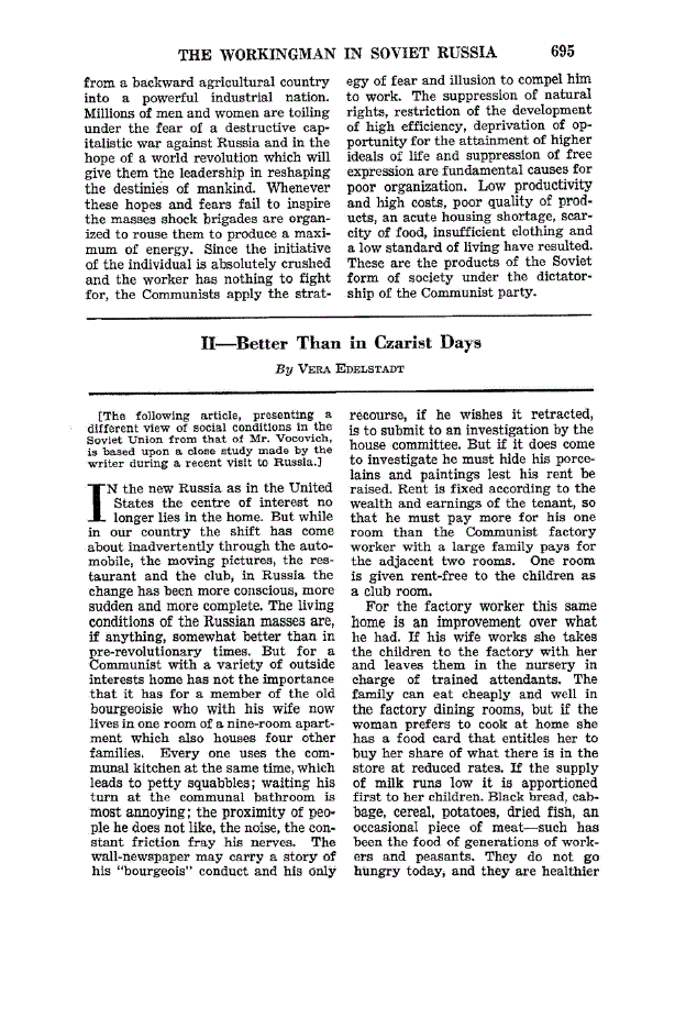 First page of II—Better Than in Czarist Days