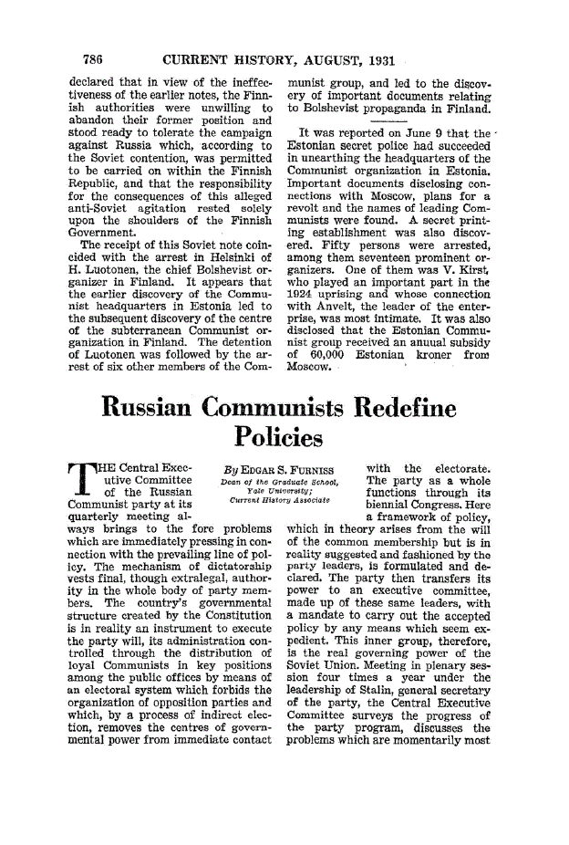 First page of Russian Communists Redefine Policies