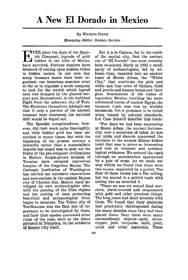 First page of A New El Dorado in Mexico